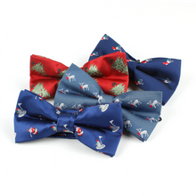 Mantieqingway Brand Men's Bowtie Mens Polyester Bow Tie for Wedding Bridegroom Slim Christmas Bow Ties Santa Claus Elk Bowties