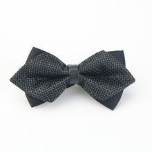 Mantieqingway Aristocracy Style Cravat Bowknot Men Sharp Double Bowknots Mens Bow Tie Solid Color Bow Wedding Groom Bowtie Gifts