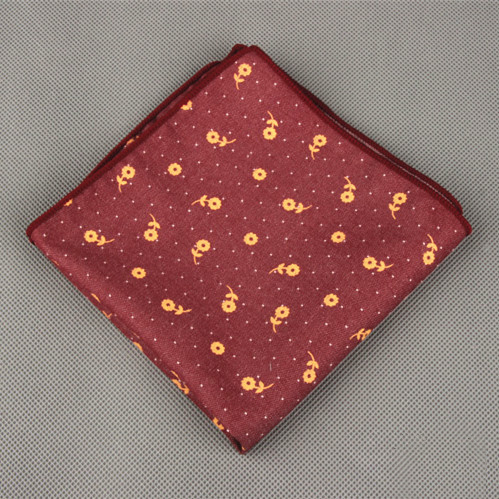 Mantieqingway Men's Cotton Pocket Square Western Style Floral Handkerchief for Suit Pocket Wedding Square Paisley Hanky