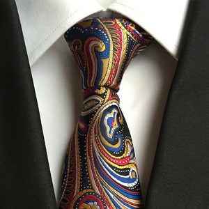 Mantieqingway Brand Ties for Men Wedding Party Paisley Flower Neck Ties Polyester Dots Necktie 8 cm Gravata Classic Ties for Men