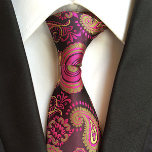 Mantieqingway Brand Ties for Men Wedding Party Paisley Flower Neck Ties Polyester Dots Necktie 8 cm Gravata Classic Ties for Men