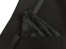 Mantieqingway Polyester Hanky Gold & Black Paisley Men Fashion Plaid Pocket Square Handkerchiefs for Men Suit Tie Handkerchief