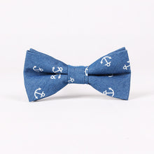 Mantieqingway New Men Denim Bow Ties for Bridegroom Skull Ties for Wedding Stylish Bowties Groom Blue Bowtie for Men 12*6cm