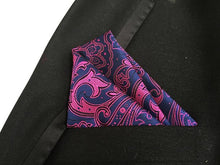 Mantieqingway Paisley Handkerchief for Men Suit Polyester Red Paisley and Dot Men Fashion Paisley Pocket Square Tie Handkerchief