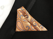 Mantieqingway Paisley Handkerchief for Men Suit Polyester Red Paisley and Dot Men Fashion Paisley Pocket Square Tie Handkerchief