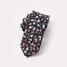 Mantieqingway Men Floral Dots Tie Cotton Narrow and Skinny Casual Ties for Men Wedding Party Flower Skinny Ties for Men Women