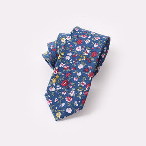 Mantieqingway Men Floral Dots Tie Cotton Narrow and Skinny Casual Ties for Men Wedding Party Flower Skinny Ties for Men Women