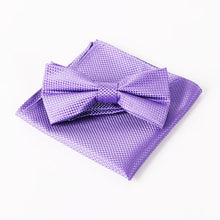 Mantieqingway Brand Paisley Bow Tie and Pocket Squares Set for Wedding Men Purple Navy Black Paisley Handkerchief Bowtie Sets