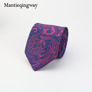 Mantieqingway Brand Ties Men Polyester Ties Floral Gravata for Mens Polka Dots Business Ties Bridegroom Paisley Men Neck Ties