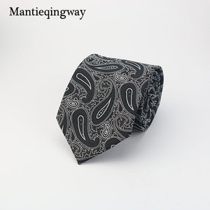 Mantieqingway Brand Ties Men Polyester Ties Floral Gravata for Mens Polka Dots Business Ties Bridegroom Paisley Men Neck Ties