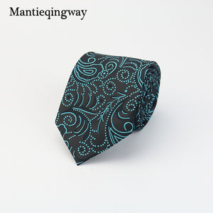 Mantieqingway Brand Ties Men Polyester Ties Floral Gravata for Mens Polka Dots Business Ties Bridegroom Paisley Men Neck Ties