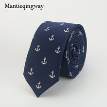 Mantieqingway Tie Men's Polyester Slim Necktie for Suits Plaid Polka Dots Ties for Men Suit Navy Blue Men Tie Narrow Neck Tie