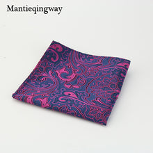 Mantieqingway Paisley Handkerchief for Men Suit Polyester Red Paisley and Dot Men Fashion Paisley Pocket Square Tie Handkerchief