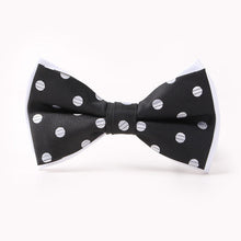 Mantieqingway Brand Plaid Bow Ties for Men Patchwork Paisley Solid Bowtie for Mens Wedding Fashion White Dots Bowties