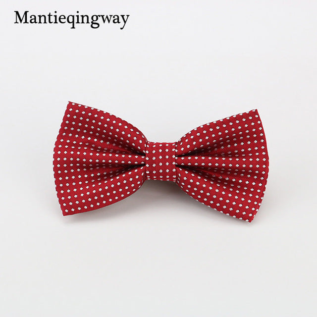 Mantieqingway Candy Color Bowtie Fashion Baby Boys Girls Wedding Suits Accessories Bowties Cute Kids Bow Tie Children Dots Ties