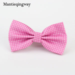 Mantieqingway Candy Color Bowtie Fashion Baby Boys Girls Wedding Suits Accessories Bowties Cute Kids Bow Tie Children Dots Ties