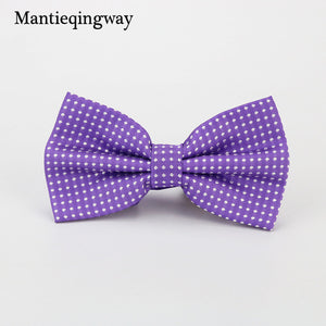 Mantieqingway Candy Color Bowtie Fashion Baby Boys Girls Wedding Suits Accessories Bowties Cute Kids Bow Tie Children Dots Ties