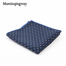 Mantieqingway Paisley Flower Dots Pattern Handkerchief Men Business Suit Polyester Pocket Square Navy Stripe Red Handkerchiefs