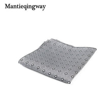 Mantieqingway Paisley Flower Dots Pattern Handkerchief Men Business Suit Polyester Pocket Square Navy Stripe Red Handkerchiefs