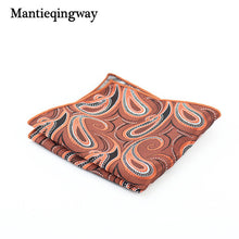 Mantieqingway Paisley Flower Dots Pattern Handkerchief Men Business Suit Polyester Pocket Square Navy Stripe Red Handkerchiefs