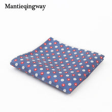 Mantieqingway Paisley Flower Dots Pattern Handkerchief Men Business Suit Polyester Pocket Square Navy Stripe Red Handkerchiefs