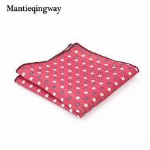 Mantieqingway Paisley Flower Dots Pattern Handkerchief Men Business Suit Polyester Pocket Square Navy Stripe Red Handkerchiefs