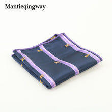 Mantieqingway Paisley Flower Dots Pattern Handkerchief Men Business Suit Polyester Pocket Square Navy Stripe Red Handkerchiefs