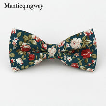 Mantieqingway Popular Bow Ties Cotton Floral Neckwear Bowtie for Men Suit Bow Tie for Mens Wedding Party Fashion Accessories