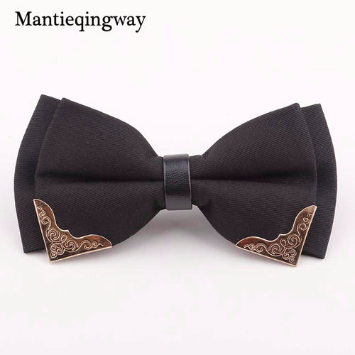 Mantieqingway Brand Solid Men's Business Bow Ties Necktie Polyester for Men 6 CM Skinny Bow Tie Women Gravata Wedding Party Gift