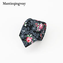 Mantieqingway Cotton Ties for Men Fashion New Flower Neck Ties for Wedding Floral Dots Gravata Tie Bridegroom Skinny Neck Tie