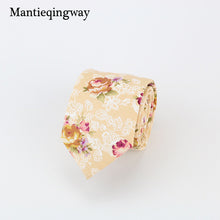 Mantieqingway Cotton Ties for Men Fashion New Flower Neck Ties for Wedding Floral Dots Gravata Tie Bridegroom Skinny Neck Tie