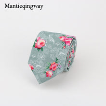 Mantieqingway Cotton Ties for Men Fashion New Flower Neck Ties for Wedding Floral Dots Gravata Tie Bridegroom Skinny Neck Tie