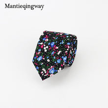 Mantieqingway Cotton Ties for Men Fashion New Flower Neck Ties for Wedding Floral Dots Gravata Tie Bridegroom Skinny Neck Tie