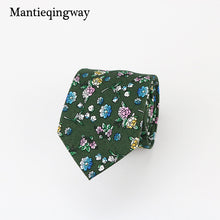 Mantieqingway Cotton Ties for Men Fashion New Flower Neck Ties for Wedding Floral Dots Gravata Tie Bridegroom Skinny Neck Tie