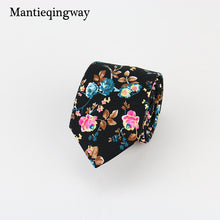 Mantieqingway Cotton Ties for Men Fashion New Flower Neck Ties for Wedding Floral Dots Gravata Tie Bridegroom Skinny Neck Tie