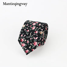 Mantieqingway Cotton Ties for Men Fashion New Flower Neck Ties for Wedding Floral Dots Gravata Tie Bridegroom Skinny Neck Tie