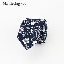 Mantieqingway Cotton Ties for Men Fashion New Flower Neck Ties for Wedding Floral Dots Gravata Tie Bridegroom Skinny Neck Tie