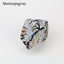 Mantieqingway Cotton Ties for Men Fashion New Flower Neck Ties for Wedding Floral Dots Gravata Tie Bridegroom Skinny Neck Tie