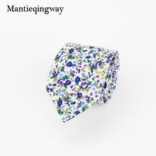 Mantieqingway Cotton Ties for Men Fashion New Flower Neck Ties for Wedding Floral Dots Gravata Tie Bridegroom Skinny Neck Tie