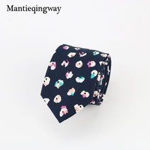 Mantieqingway Cotton Ties for Men Fashion New Flower Neck Ties for Wedding Floral Dots Gravata Tie Bridegroom Skinny Neck Tie