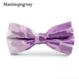 Mantieqingway Formal Business Polyester Bow Tie Fashion Paisley Printed Bowtie Wedding Tie Mens Neckwear Bowknots Slim Gravatas