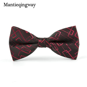 Mantieqingway Formal Suits Mens Polyester Bow Tie Paisley Printed Bowknot Bowtie for Men's Wedding Neckwear Floral Gravatas Tie