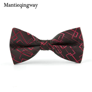 Mantieqingway Formal Suits Mens Polyester Bow Tie Paisley Printed Bowknot Bowtie for Men's Wedding Neckwear Floral Gravatas Tie