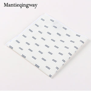 Mantieqingway Brand Fashion Handkerchief for Men Cotton Pocket Squares Handkerchiefs Mens Polka Dot Square Pocket Handkerchiefs