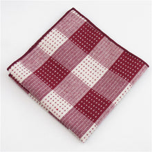 Mantieqingway Brand New Cotton Pocket Square Classic Plaid Handkerchief for Suit Pocket Towel Striped Pocket Hankies for Men