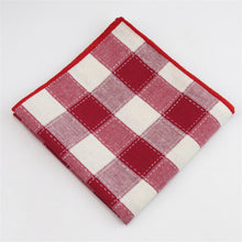 Mantieqingway Brand New Cotton Pocket Square Classic Plaid Handkerchief for Suit Pocket Towel Striped Pocket Hankies for Men