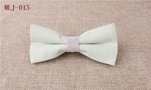 Mantieqingway Patchwork Solid Self Tie Bow Ties Cotton Linen Self Tied Bowknot Bowties for Men Wedding Party Bowties Neck Ties