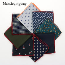 Mantieqingway Brand Fashion Cotton Pocket Squares Men Paisley Square Handkerchief Polka Dots Men Wedding Suit Square Pocket