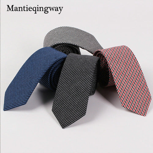 Mantieqingway 6.5cm Men's Suits Leisure Skinny Neck Tie Fashion Classical Grooms Wedding Party Gravatas Slim Tie Vestidos Cravat